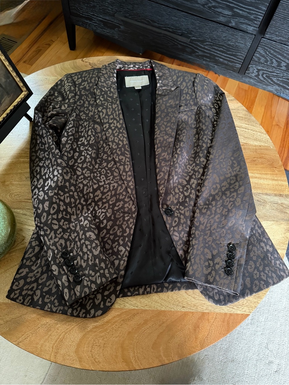 Banana Republic Brown and Black Leopard Print Blazer